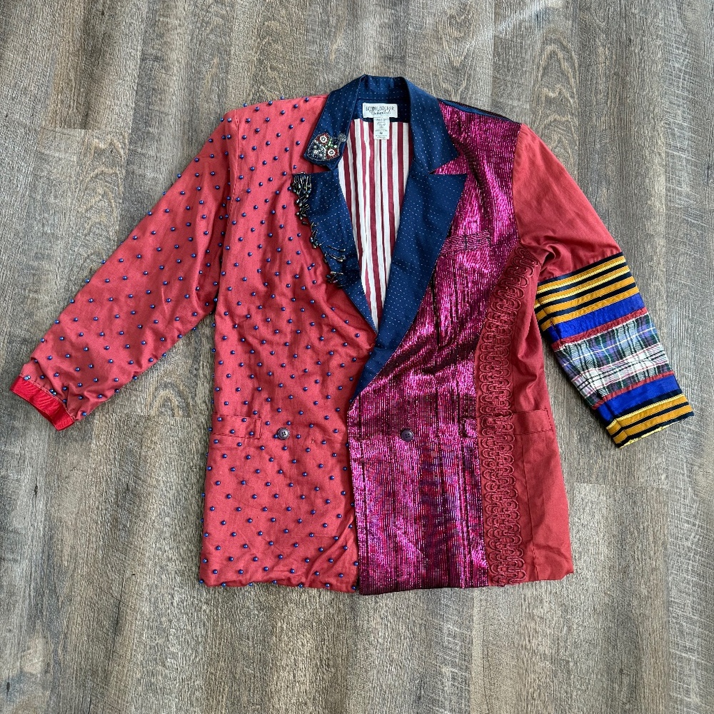 Vintage Bonnie Boerer Unlimited Womens Jacket Detailed, Rare 1980s Sz M Custom